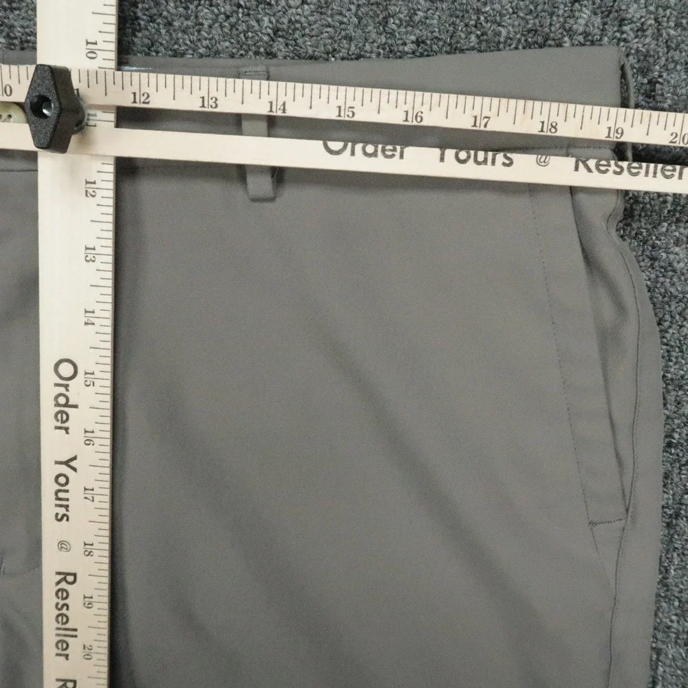 Peter Millar Shorts Mens 38 Gray Salem Performance Golf Chino Flat Front